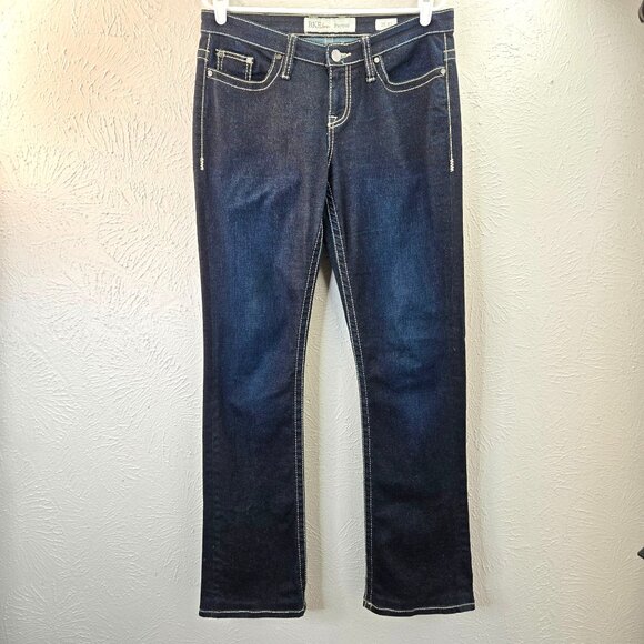 BKE Payton Straight Jeans High Waisted Dark Blue Casual Western Denim Sz 29 Long - Picture 2 of 11